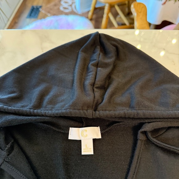 Charming Charlie Womens Dog Mom Sleeveless Hoodie Black Pink Tank Top Large L - Picture 5 of 10